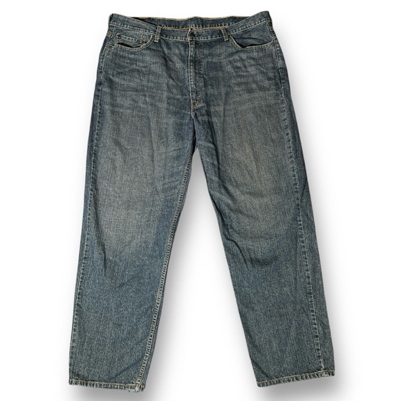 LEVIS 550 Men’s Straight Leg Baggy Stonewash Denim Jeans 46/34 - Picture 1 of 7